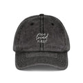 Embroidered ‘God loved first’ Vintage Washed Cap