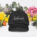 Vintage Washed, Embroidered 'beloved' Baseball Cap