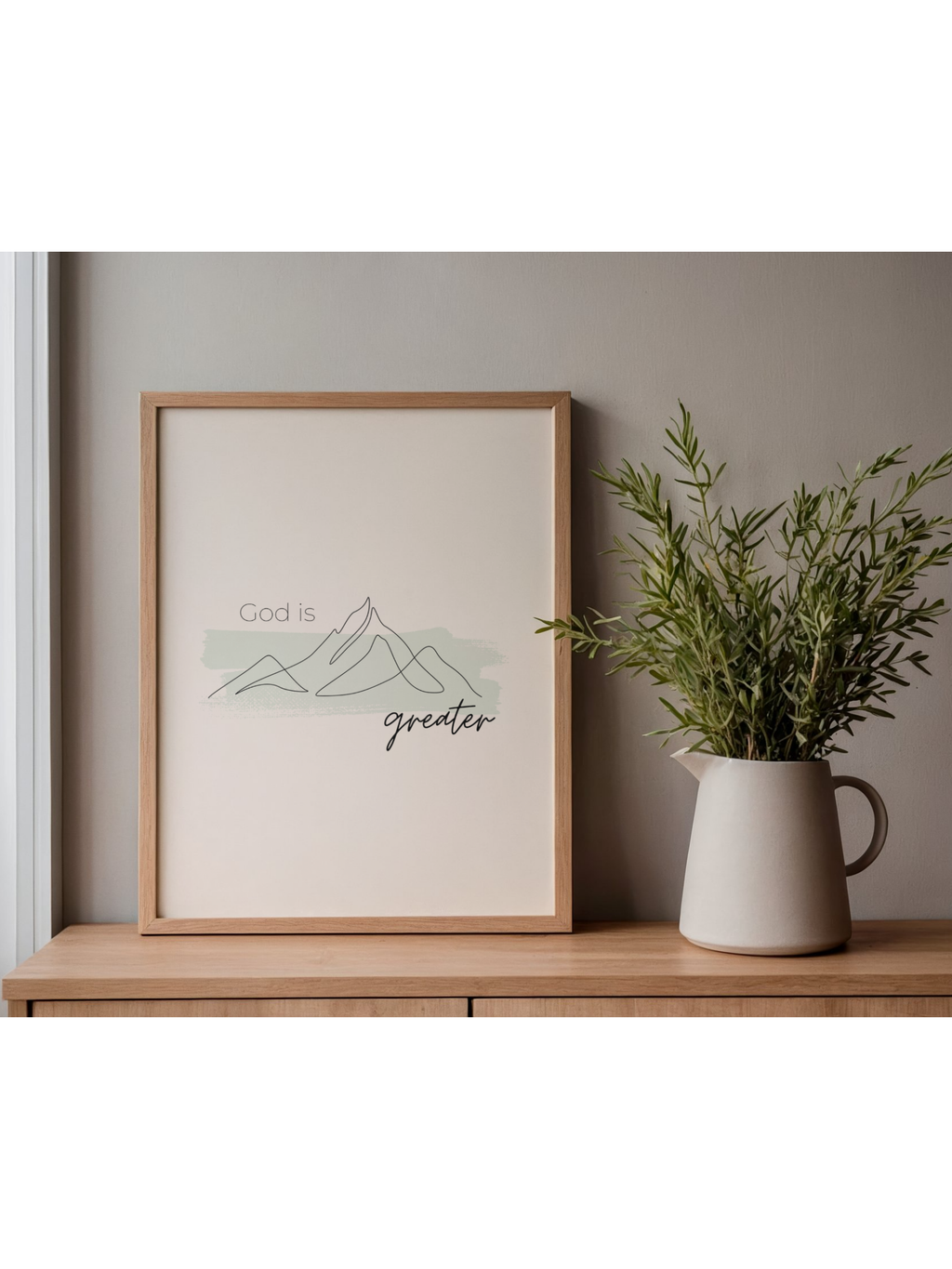 Art - God is Greater - Framed